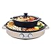 Electric Hot Pot Bbq 2 w 1 2200 W Double TemperaturControl Easy Cleaning Double Separation Barbecue, Grill gospodarstwa domowego, Powłoka ceramiczna Smokelless Indoor For 5-8 People Hot Pot Pot 44 cm