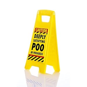 Boxer Gifts Satisfying Poo Warning Sign – Gag Gifts for Men – Funny Husband Gift – Joke Boyfriend White Elephant