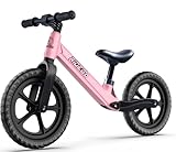 Ridego 12 Inch Balance Bike for Kids 2-4 Year Old,Lightweight Kids Bike with Adjustable Seat, Push Bicycle with Air Rubber Tires，Ride-on Toys Birthday Gift