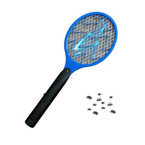 RJP Electric Fly Swatter & Bug Zapper – Battery Powered Indoor/Outdoor Fly Killer, Mosquito & Wasp Catcher, Fruit Fly Trap & Insect Repellent for Home, Kitchen, Garden & Camping Use