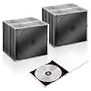 Upgraded Standard Single Clear CD Jewel Case,CD Storage Case with Assembled Black Tray, Thickened Material, 25 Pack