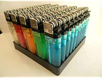 EPISENT Disposable Lighters - Multicolour Lighters with Adjustable Flame - Child Safe - Transparent Body, Long-lasting - Pocket-friendly Disposable Lighters - Available in Pack of 5, 20, and 50 (5)