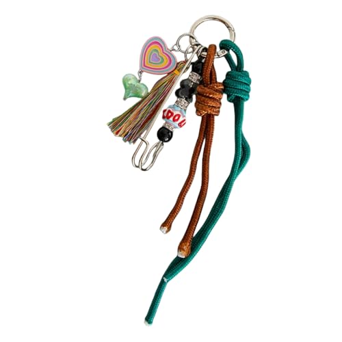 Elegant Handwoven Key Rings Nylon Cord Decorative Charm for Bags and Wallets