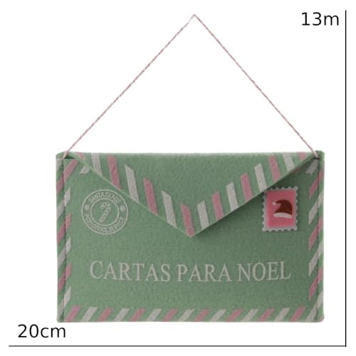 Cartinha Envelope Natalino Cartas Para Noel Verde Rosa 20cm