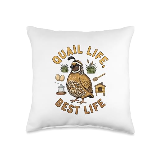 Quail Life Best Life Funny Quail Breeder Humor Throw Pillow