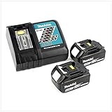 makita ladegerät 10 8v Gewicht Akku: 600 g 2x Makita Akku BL1830B 197599-5 18.0V 3Ah + 1x Makita Ladegerät DC18RC 195584-2