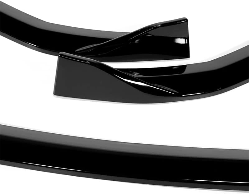 HYPERSPEED Front Bumper Spoiler Lip 3PCS ABS Fit for BMW 2-Series Coupe G42 M-Sport 2022-2025, Car Mods Accessories Replacement Part Assembly, Air Chin Body Kit Splitter, 2023 2024 (Painted Black)