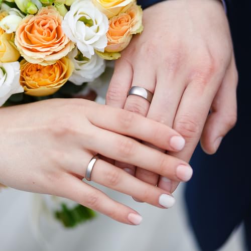 Image of King Will Tungsten Carbide Wedding Band for Men Women Promise Rings for Couples Domed High Polish