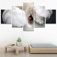 SIGNWIN 5 Panel Canvas Wall Art Birds Farmhouse/Country Group Group Multicolor Photography Realism Relax/Calm Warm for Home Decorations Ready to Hang - 60