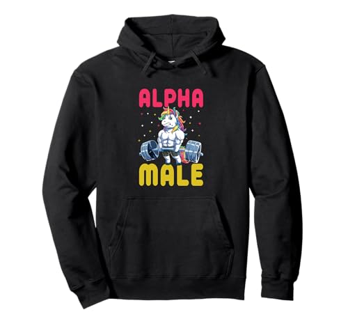 Alpha Männlich Männer Einhorn Gewichtheben Workout Pullover Hoodie