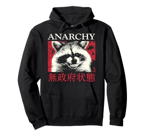 Anarchy Raccoon Japonés Sudadera con Capucha