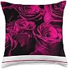 Fuschia Roses Throw Pillow