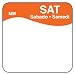 DayMark 1100346 MoveMark Day of the Week Trilingual Removable Label, Saturday, 1" x 1", Orange (Roll of 1000)