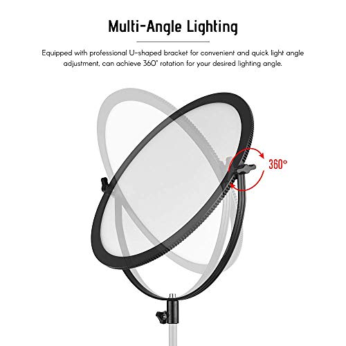 LXDDP 50W LED-Ringlicht, entflammbare Ringlampe mit Lichtstativ, 3 Lichtmodi und 10 Helligkeitsstufen für Fotografie und… – Bild 7