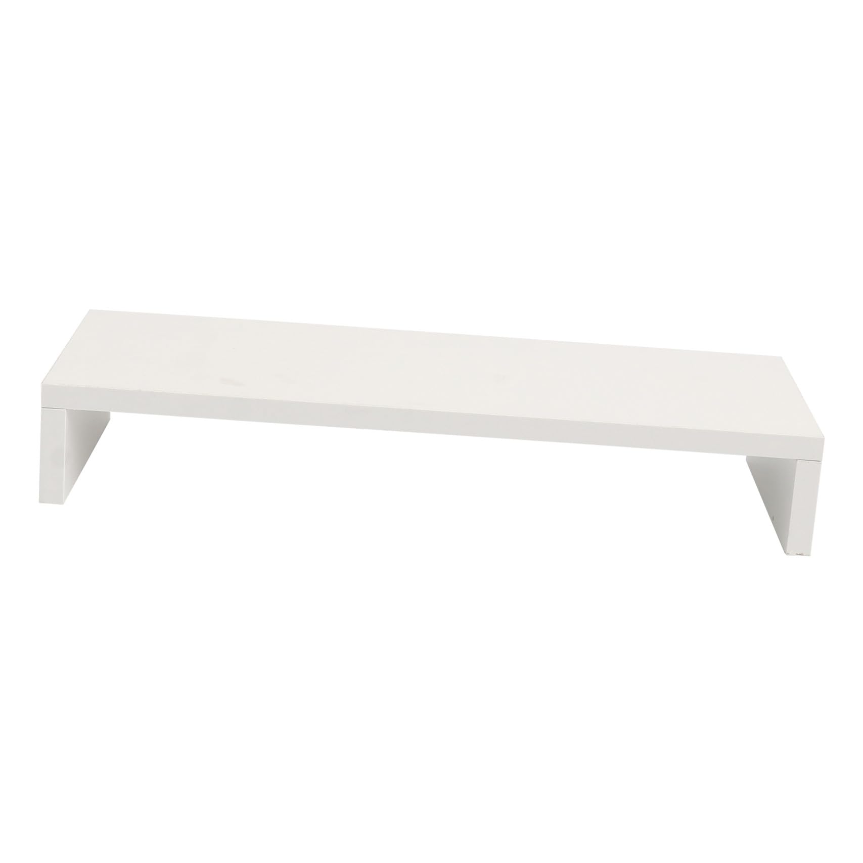 Support de rangement pour PC et rehausseur écran blanc en bois pour étudiants