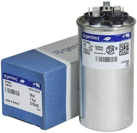 ClimaTek Dual Capacitor Fits Trane - 30 + 7.5 uF MFD x 370 VAC Round