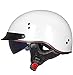Jet e Demi-Jet per Moto Vintage Casco Pilota Vespa Scooter Moto Casco Jet Demi Omologato ECE 22-05 Casco Moto Demi-Jet per Scooter ciclomotore Chopper Cruiser Pilot Racing cap 3,XXL