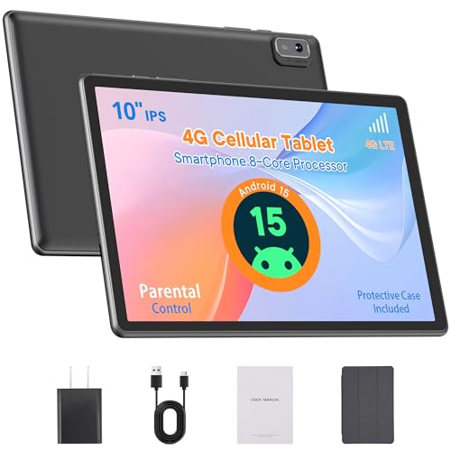 HAOVM Android 15 Tablet 10 Inch 4G LTE Cellular Tablet