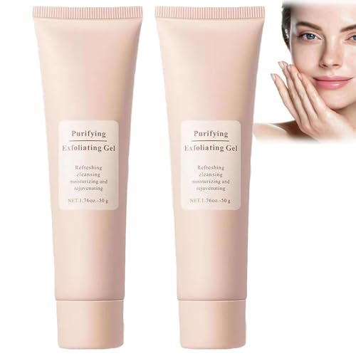 2 gel exfoliante purificante, gel exfoliante facial, exfoliante facial, lavado facial exfoliante suave, gel exfoliante suave piel muerta, hidratante, for exfoliación facial y corporal