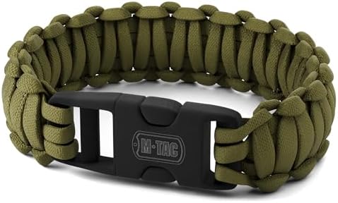 M-Tac Paracord Bracelet – Tactical Survival Wristband with Fastex Buckle – 7-Strand Cord for Hiking, Camping, Emergency Use
