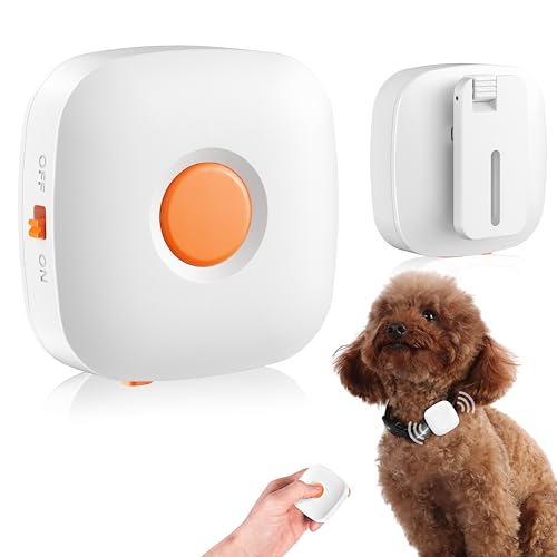 Dog Training Device No Shock, Dogs Training Collar Clip with Remote, Safe & Humane Vibrating Dog Clicker, One-Touch Operation, for Beginner Pet Trainer for 5-15 lbs Small Medium Large Dogs
