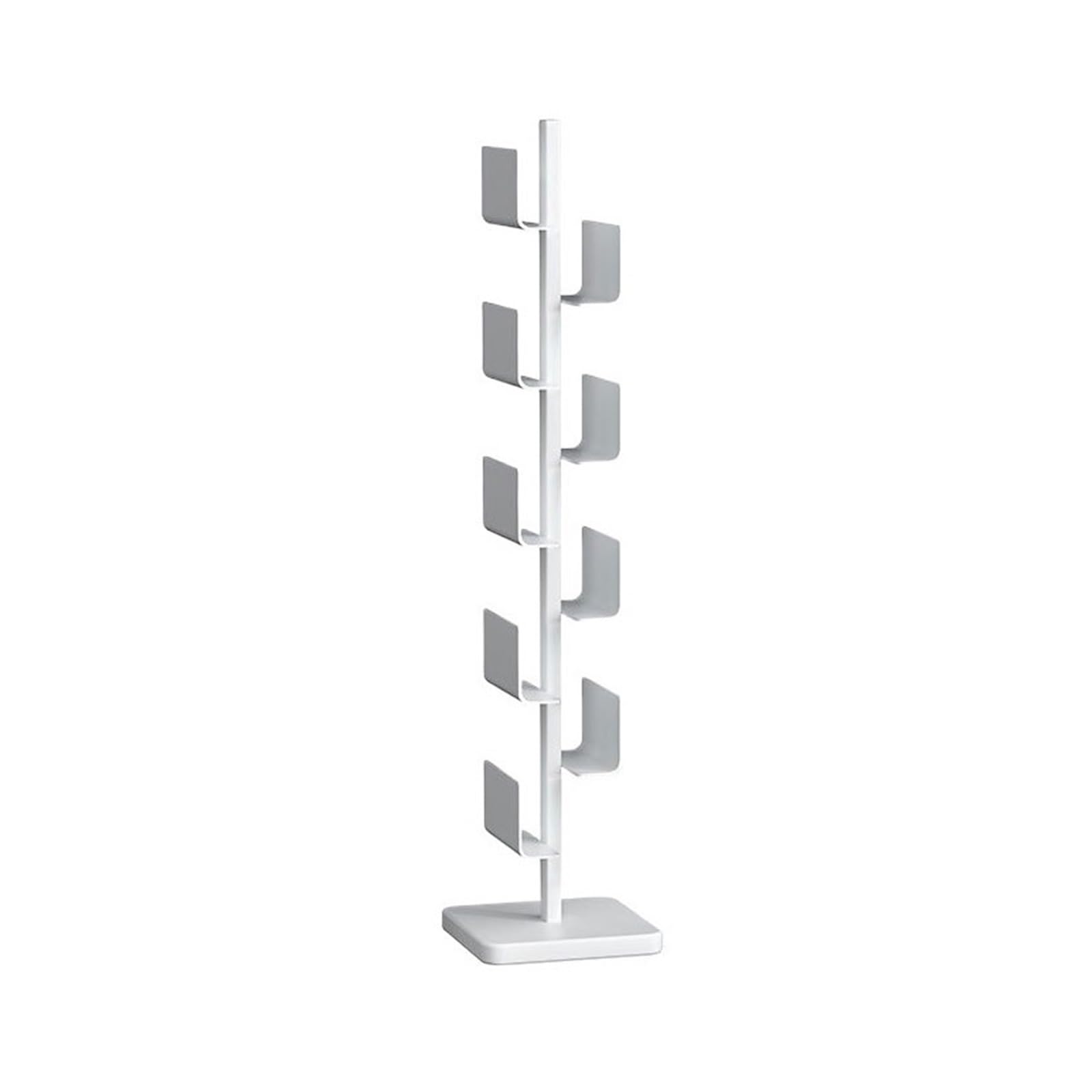Shihan-2015 Bookcase Corner Vertical 9-Tier Minimalism Art Style Bookshelf Living Room Standing Iron Shelving Unit Display Shelf