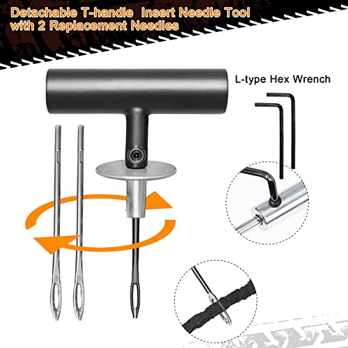 MAIKEHIGH Reifenreparaturset Auto, Reifen Reparaturset - 100 Stück Set für Motorrad, ATV, LKW, Traktor Flat Reparatur Set