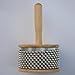 Wooden Cabasa Percussion Instrument with Metal Beaded Chain, Hand Shaker for Band Music Education, 3.5 Inch (4.5inch)
