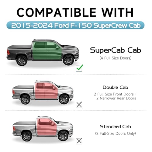 Estribos laterales de acero para Ford F-150 SuperCrew miniatura 3