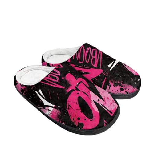 Jeiento Fluffy Winter House Shoes for Women Ladies Closed Toe Slipper Indoor Bedroom Slipper Anti-Skid Rubber Casual Soft Slides Scuff Slippers2