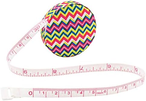 Tape Measure for Body, Fabric Retractable Ruler Soft Accurate Tape Measure for Body Measuring Tapes for Tailor, DIY Handicrafts Accessories (Pink Ripple,60 Inch/150cm)