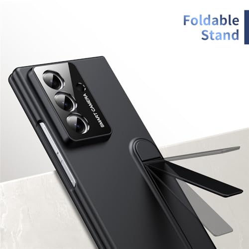 Protection Samsung Galaxy Z Fold 5 coque silicone antichoc rouge foncé avec béquille