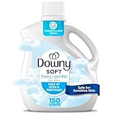 Downy Free & Gentle Liquid Fabric Softener, 111 fl oz, 150 Loads, Hypoallergenic, Sensitive Skin Friendly Fabric Conditioner Liquid