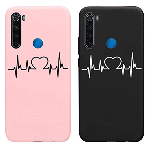 Yoedge Funda para Xiaomi Redmi Note 8 [2 Unidades], Silicona Mate Ultra Thin TPU Cubierta Transparente Movil Carcasa Antigolpes Delgado Protector...