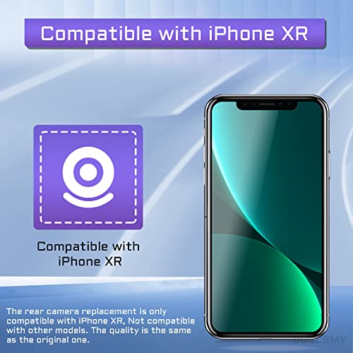 For Iphone Xr Back Camera Replacement Module 12Mp Main Rear Lens Parts Iphonexr 6.1" With Wide Lens Ois Hdr Photos 4K Video Flex Cable Fix Assembled Repair Tools Kit For A1984 A2105 A2106 A2108 #TOP2