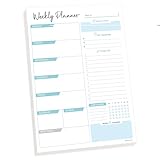 Weekly Planner Notepad - 58 Easy Tear Off Sheets Weekly Planner Pad, 7x10in Weekly Schedule Notepad, Weekly Notepad Tear Off, Planner Pads, Weekly Planner Sheets Tear Off, Weekly Schedule Notepad
