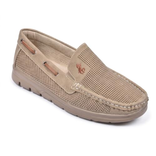 Mocasines de hombre para verano transpirables con suela grada confort y diseño perforado