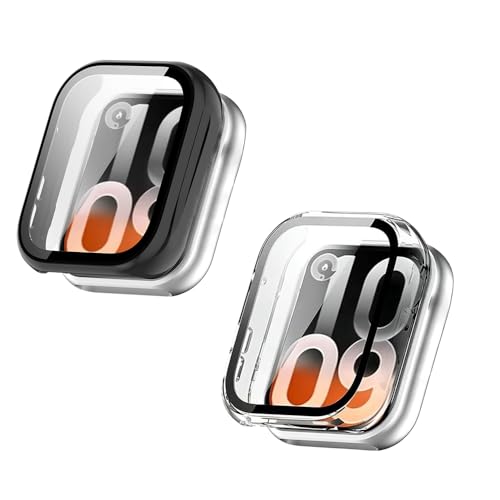 �y2���Z�b�g�zFor Xiaomi Smart Band 10 Pro �P�[�X PC+�����K���X�t ��̌^ YILLIONS �h�C�菝 �S�ʕی� ���˒ጸ �����ȒP ���ϋv �h�Ռ� Xiaomi Smart Band 10 Pro �X�}�[�g�E�H�b�` �J�o�[