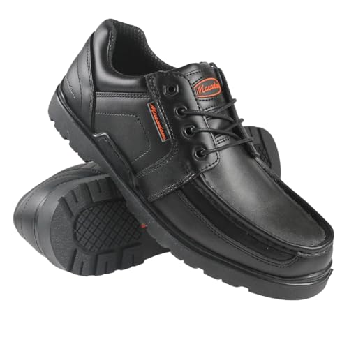 Zapatos formales de cuero negro con cordones estilo clásico marca A2Z