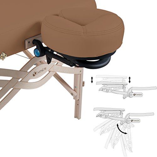Image of EARTHLITE Premium Portable Massage Table Package SPIRIT - Spa-Level Comfort, Deluxe Cushioning incl. Flex-Rest Face Cradle & Strata Face Pillow, Carry Case (30 /32 inch x 73 inch) - Made in USA