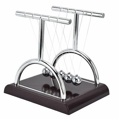 AUGEN Toys Newtons Cradle Steel Balance Ball (Collision Balls/Pendulum Balls) Physics/Science Fun Toy Desk Home Office Decor Medium Size (7 Inches, 7709C3) (B09Y1NZH86) Amazon Price History, Amazon Price Tracker