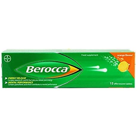 Berocca Performance Vitamin B and Electrolyte Effervescent Orange Tablets (Pack of 15)