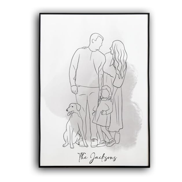 Personalized One Line Drawing Wall Art