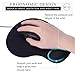 JIKIOU Mouse Pad, 2 Pack Ergonomic Mouse Pads with Comfortable Gel Wrist Rest Support and Smooth Cloth, Non-Slip PU Base for Easy Typing Pain Relief Durable and Easy to Clean Small Black