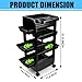 Salon Trolley Cart with Wheels & 5 Drawers, Salon Rolling Stations for Hair Stylist,Hairstylist for Beauty Tattoo Hairdressing Beauty Equipment, Black (T22-5DRAWER)