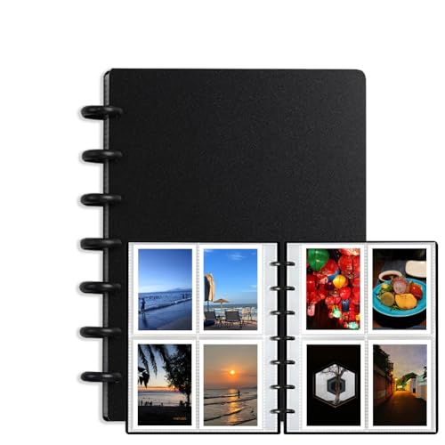 DESSY&BILI K-Pop 3-Inch Photo Card Binder with 20 Inner Pages, 80 Pockets, Black, Acid-Free