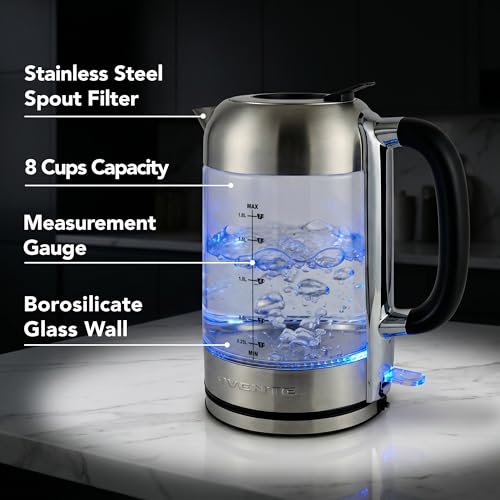 Hervidor eléctrico Ovente 1.8L vidrio borosilicato KG71S miniatura 4