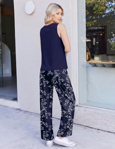 Ekouear 2 Piece Sets for Women Summer Sleeveless Top Lounge Sets - image 3