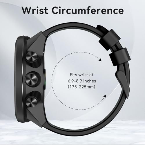 ISABAKE 24 mm Pasek do zegarka Suunto 7/9/9 Baro/9 Titanium/D5, silikonowy pasek z szybkim zapięciem do Spartan Sport
