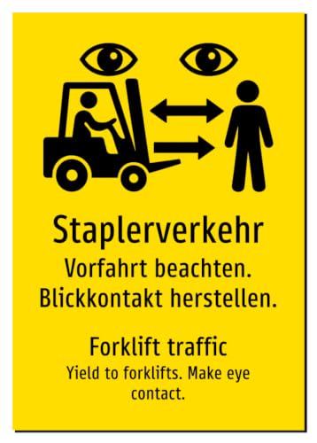 67803-DEEN-S-08 | Staplerverkehr Schild/Forklift traffic | Deutsch